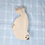 PREORDER - white seal hair claw clip