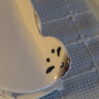 PREORDER - white seal hair claw clip