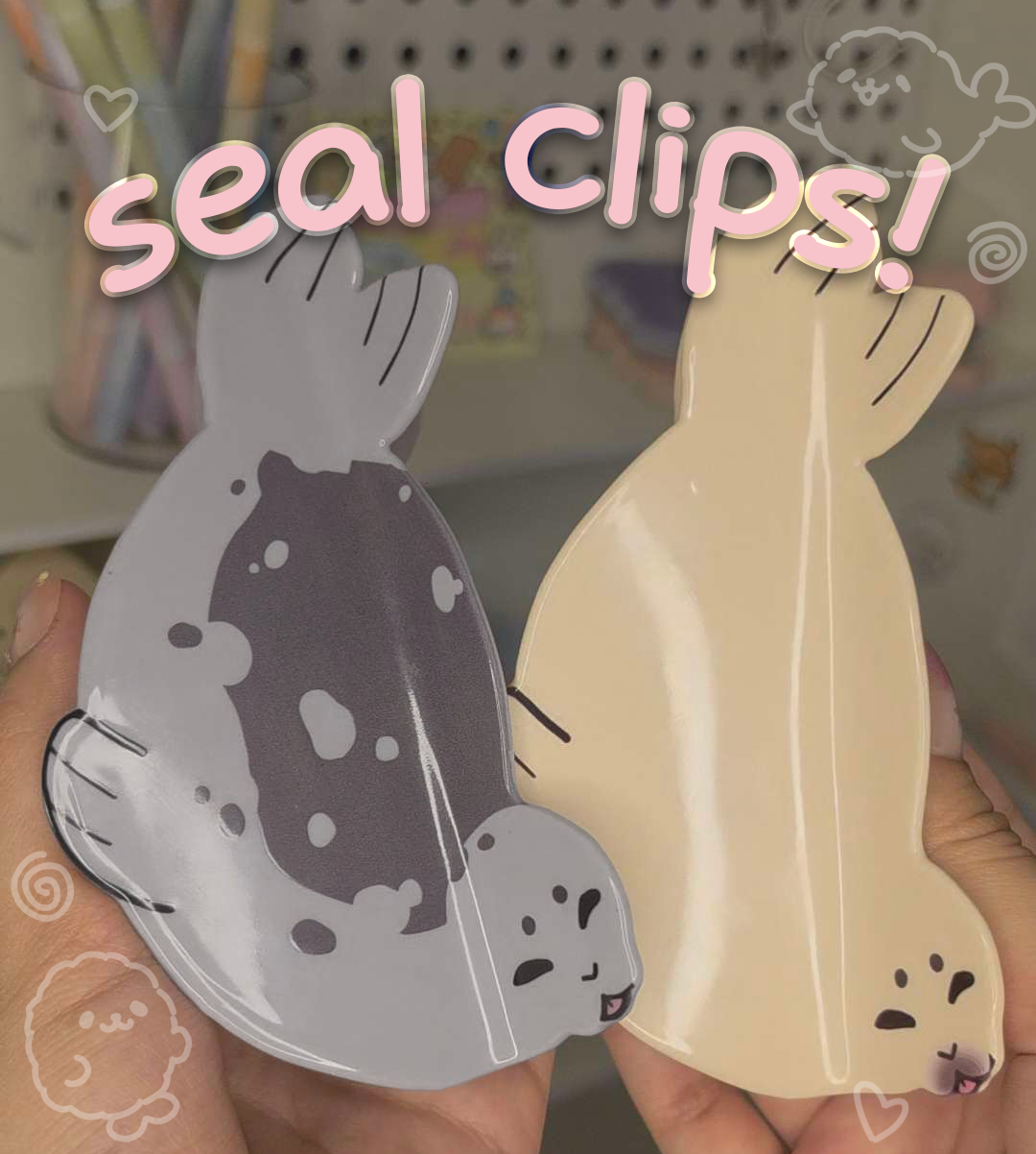 Seal Hair Claw Clip